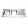 FREGADERO C/PTAS.ABATIBLES 2C,ED 1400X600X850 MM.