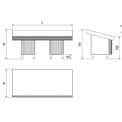 MOSTRADOR FRUTERIA INOXIDABLE CON PIES