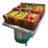 MOSTRADOR FRUTERIA INOXIDABLE CON PIES