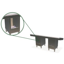 MOSTRADOR FRUTERIA INOXIDABLE CON PIES