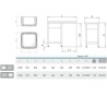 FREGADERO PARA LAVAVASOS 1C,ED 1000X550X850 MM.