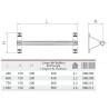 Kit portarrollos de papel o film 450x150x200 mm.