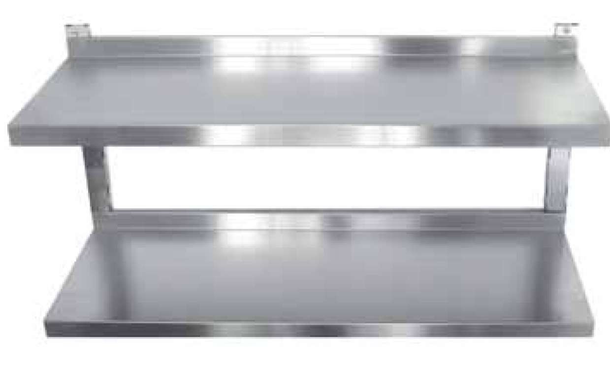 Estante pared doble inoxidable