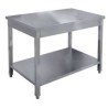 MESA ACERO INOXIDABLE CENTRAL CON ENTREPAÑO