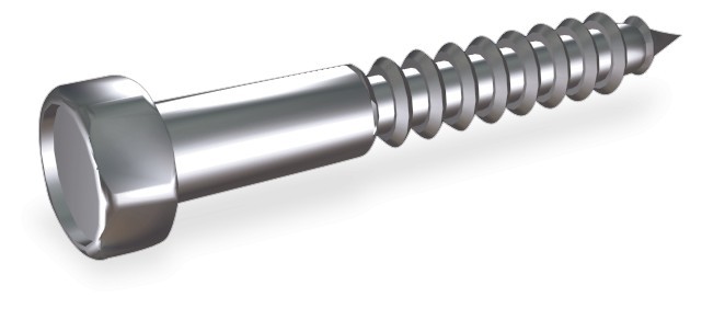 Tornillo tirafondo cabeza exagonal 40x6 + taco 40x8