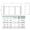 Armario de puertas correderas de 1000x300x610 mm.