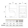 Aplasta-hamburguesas (para 4 uds.) 410x250x200 mm