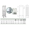 Carro bandejero Gastronorm 1/1 20 niveles 555x385