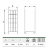 Carro de transporte 700x800x1800 mm.