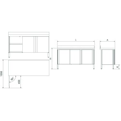 mesa puertas correderas