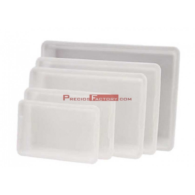 Pack De 3 Bandejas De Plástico En Color Blanco 370x240x75 con