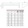 ESTANTE MURAL CARTELAS COMPACTO 1000X300X245 MM.