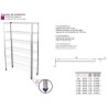 SOPORTE DE ESTANTERIA DE 40X40X850 MM. CON CONTERA