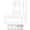 Urinario individual 335x217x670 mm.