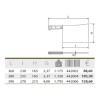 Cuchilla de golpe 230x165x3,37 mm.