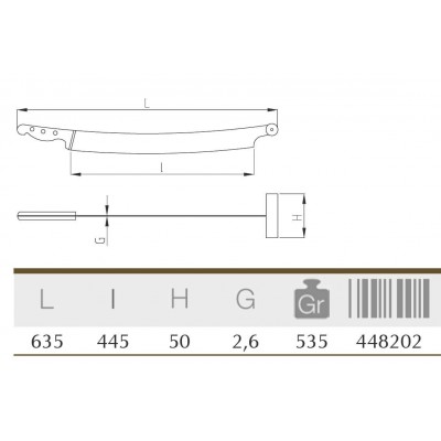 Queso 450x50x2,75 mm.