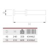 EMPUJADOR PARA PICADORA FIBRA BLANCA Ã¸43X240 MM.