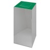 Papelera de reciclaje con tapa basculante inoxidable