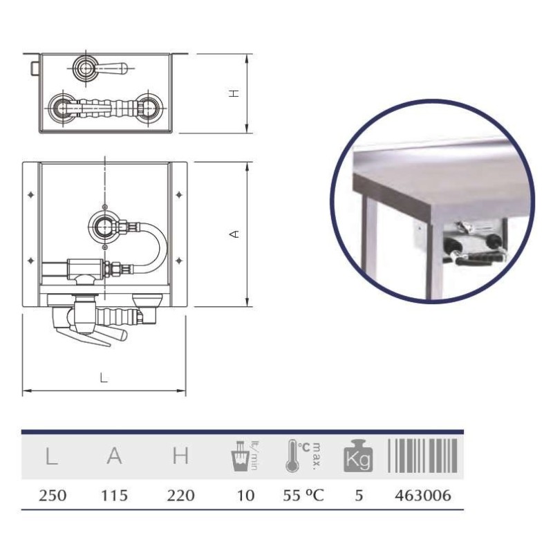 DUCHA HORNO ENROLLABLE H DE 1/2.