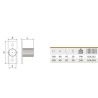 Soporte inox lateral a atornillar para tubos
