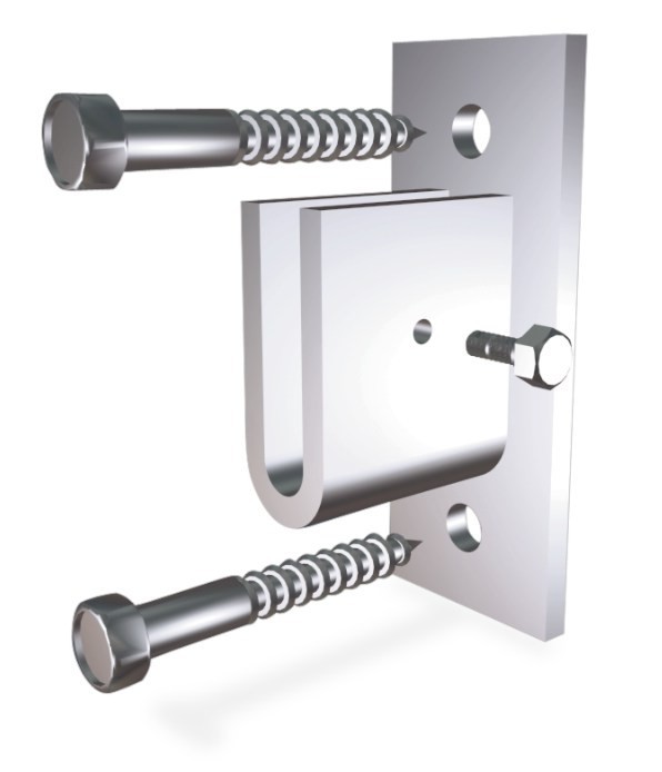 Soporte lateral inox izquierdo para pletina