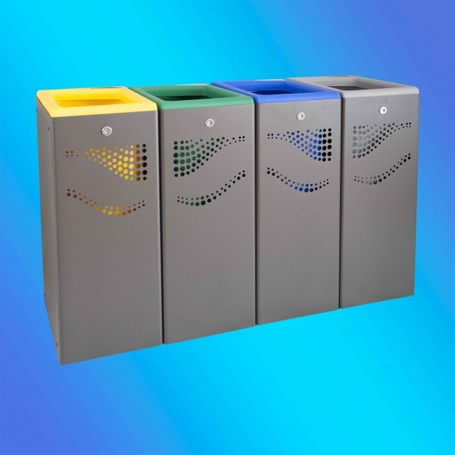 Papelera Módulo metálico selectiva reciclaje Jofel