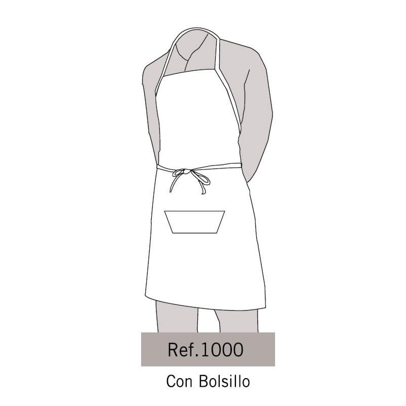 Delantal Peto Tela Blanco