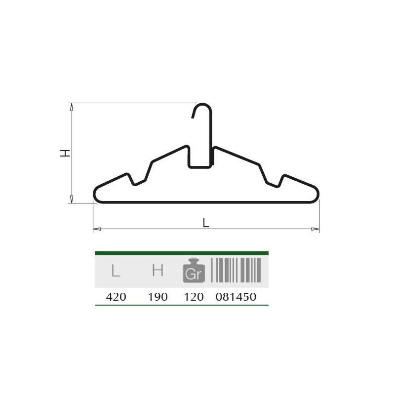 Percha industrial de acero inoxidable