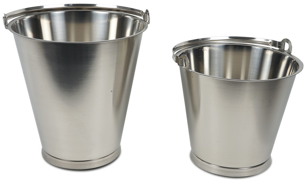 Cubos y tapas de acero inoxidable