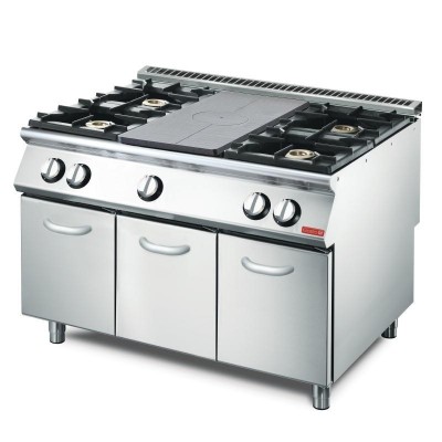 Cocina a gas Gastro M 4 quemadores y placa GM70/120TPPCG2