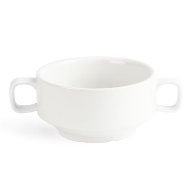 Taza de consome con asas porcelana blanca 115mm Olympia c239