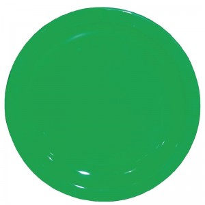 Plato de policarbonato verde 230mm Kristallon. 12 ud. cb768