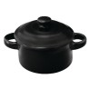 Mini cacerolas redondas negras 75 x 85mm Olympia. 4 ud. dk820