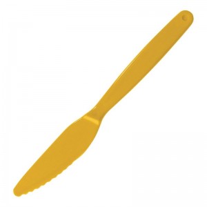 Cuchillo policarbonato amarillo Kristallon. 12 ud. dl115