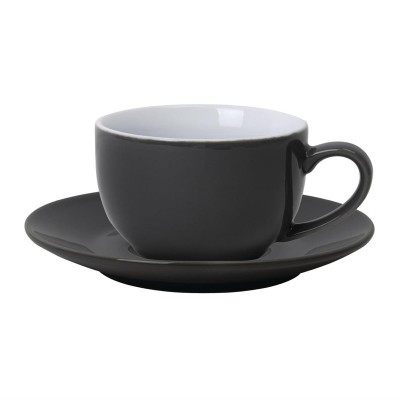 Taza cafe Olympia carbon 228ml (Caja 12). 12 ud. gk075