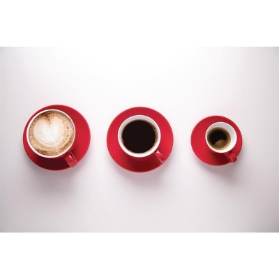 Taza cappuccino Olympia roja 341ml (Caja 12). 12 ud. gk076