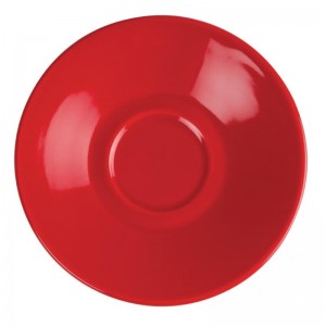 Plato taza caf solo Olympia rojo (Caja 12). 12 ud. gk085