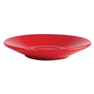 Plato taza cafe solo Olympia rojo (Caja 12). 12 ud. gk085