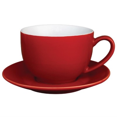 Plato Olympia para tazas de 227ml y 341ml rojo (Caja 12). 12 ud. gl047