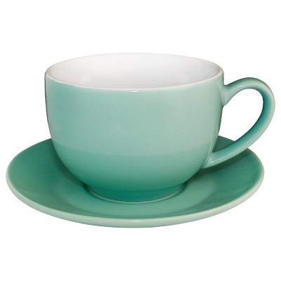 Taza cappuccino Olympia verde 341ml (Caja 12). 12 ud. gl461