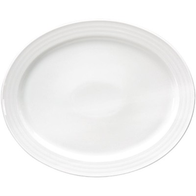 Bandeja ovalada Intenzzo porcelana blanca 340x280 gr011