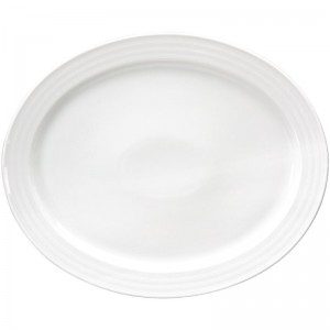 Bandeja ovalada Intenzzo porcelana blanca 310x460mm gr013