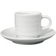 Taza caf solo Intenzzo porcelana blanca 80ml con plato (Caja 4). 4 ud. gr028