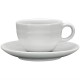 Taza caf solo apilable Intenzzo porcelana blanca 110ml con plato (Caja 4). 4 ud. gr031