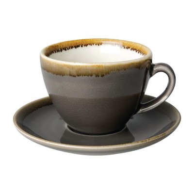 Taza cafe con leche Olympia Kiln Humo 230ml (Caja 6). 6 ud. hc390