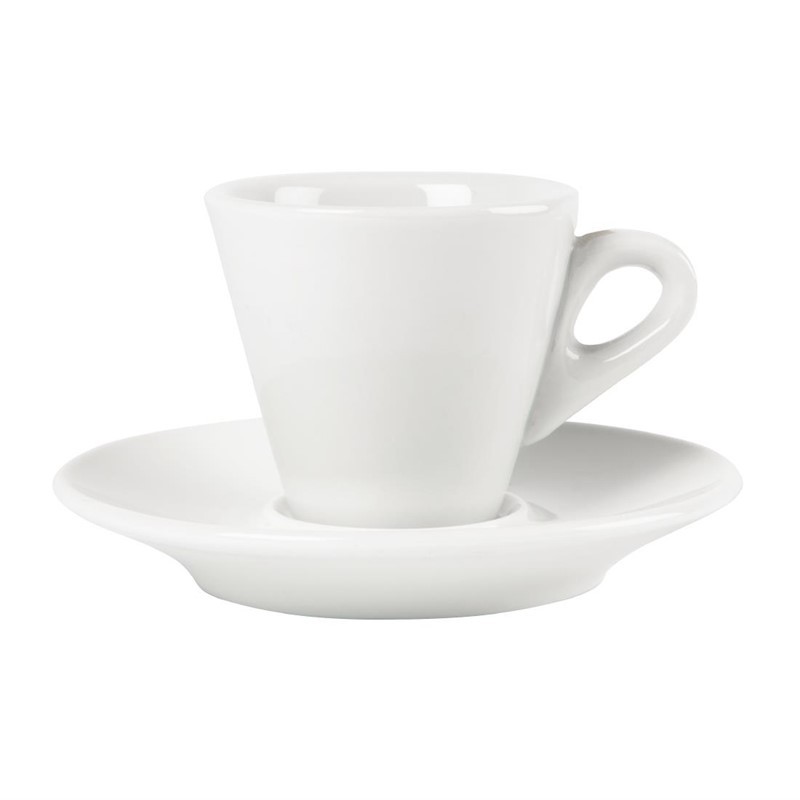 Taza para Café Espresso Musetti, porcelana blanca 70 ml - Nos