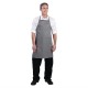 Delantal con peto Chef Works cuello ajustable gris b192