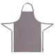Delantal con peto Chef Works cuello ajustable gris b192