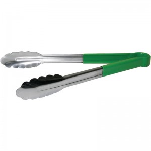 Pinzas de servir con codigo de color verde 290mm Vogue cb155