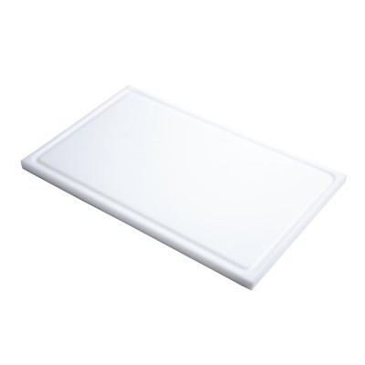 Tabla corte Gastro-M PE alta densidad GN 1/1 15mm borde acanalado blanca gn332